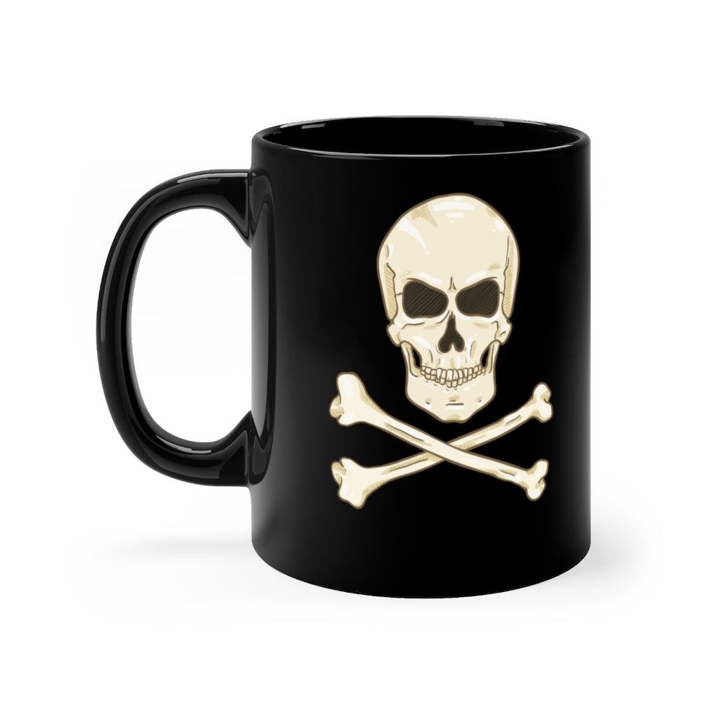 Skull & Crossbones Black mug 11oz - Domino Zee