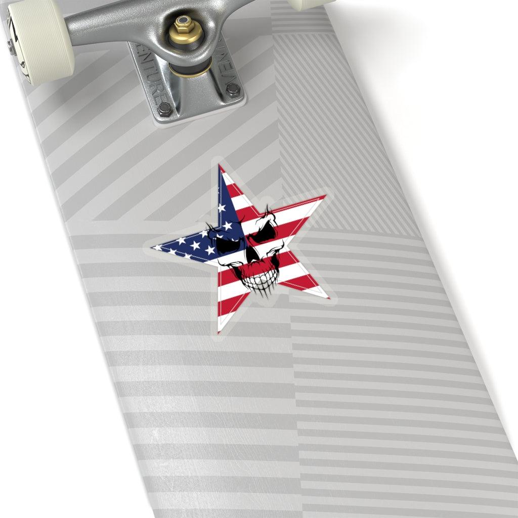 Star Flag w skull Kiss-Cut Stickers - Domino Zee