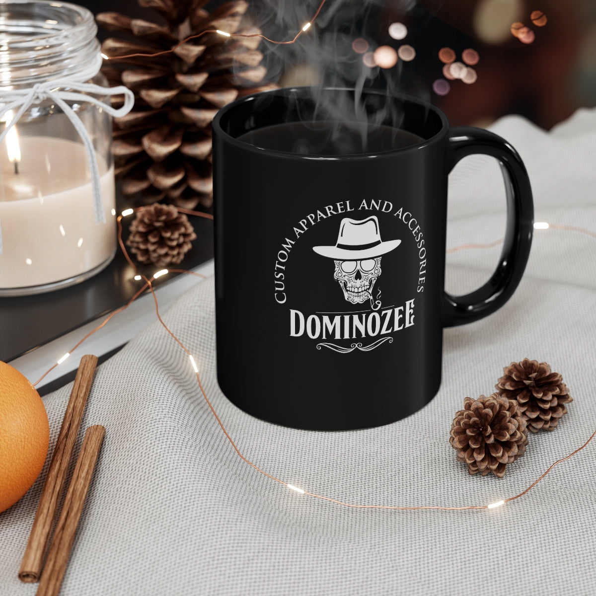 Domino Zee 11oz Black Mug