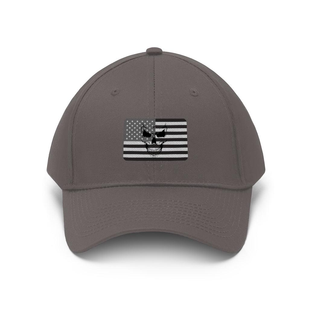 American Flag & Skull  Twill Hat - Domino Zee