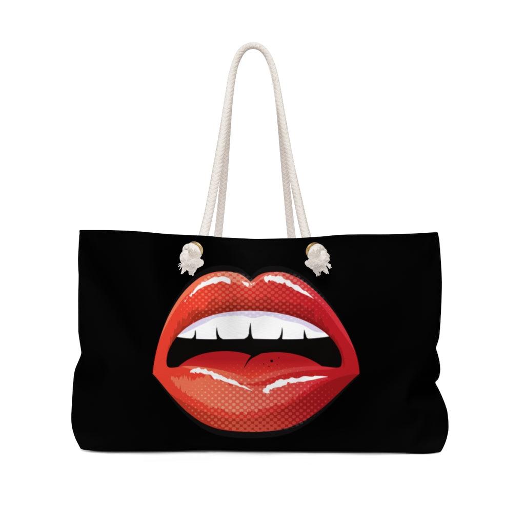 Red Lips Weekender Bag - Domino Zee