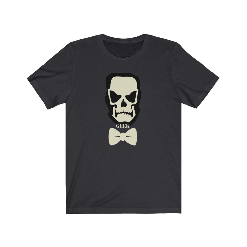 geek skull Unisex Jersey Short Sleeve Tee - Domino Zee