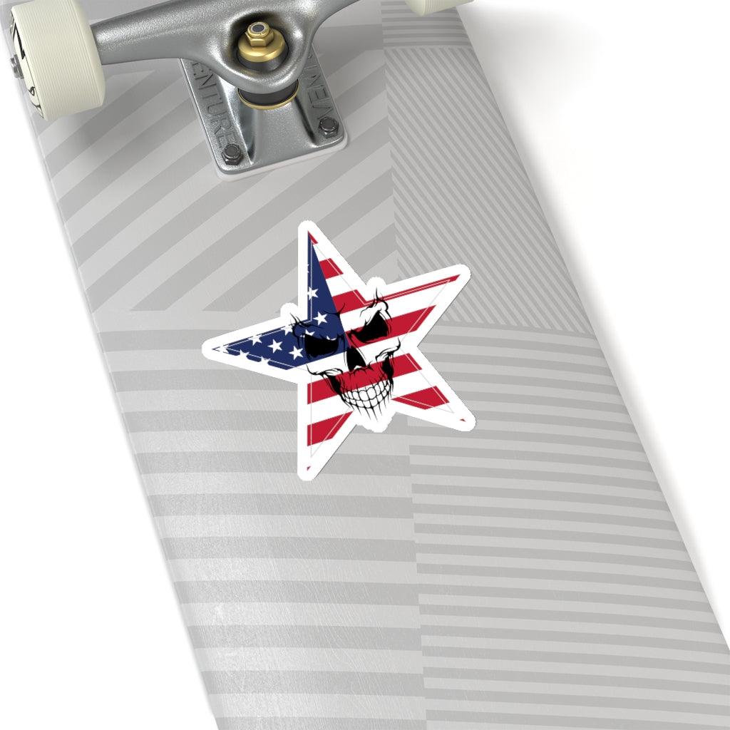 Star Flag w skull Kiss-Cut Stickers - Domino Zee