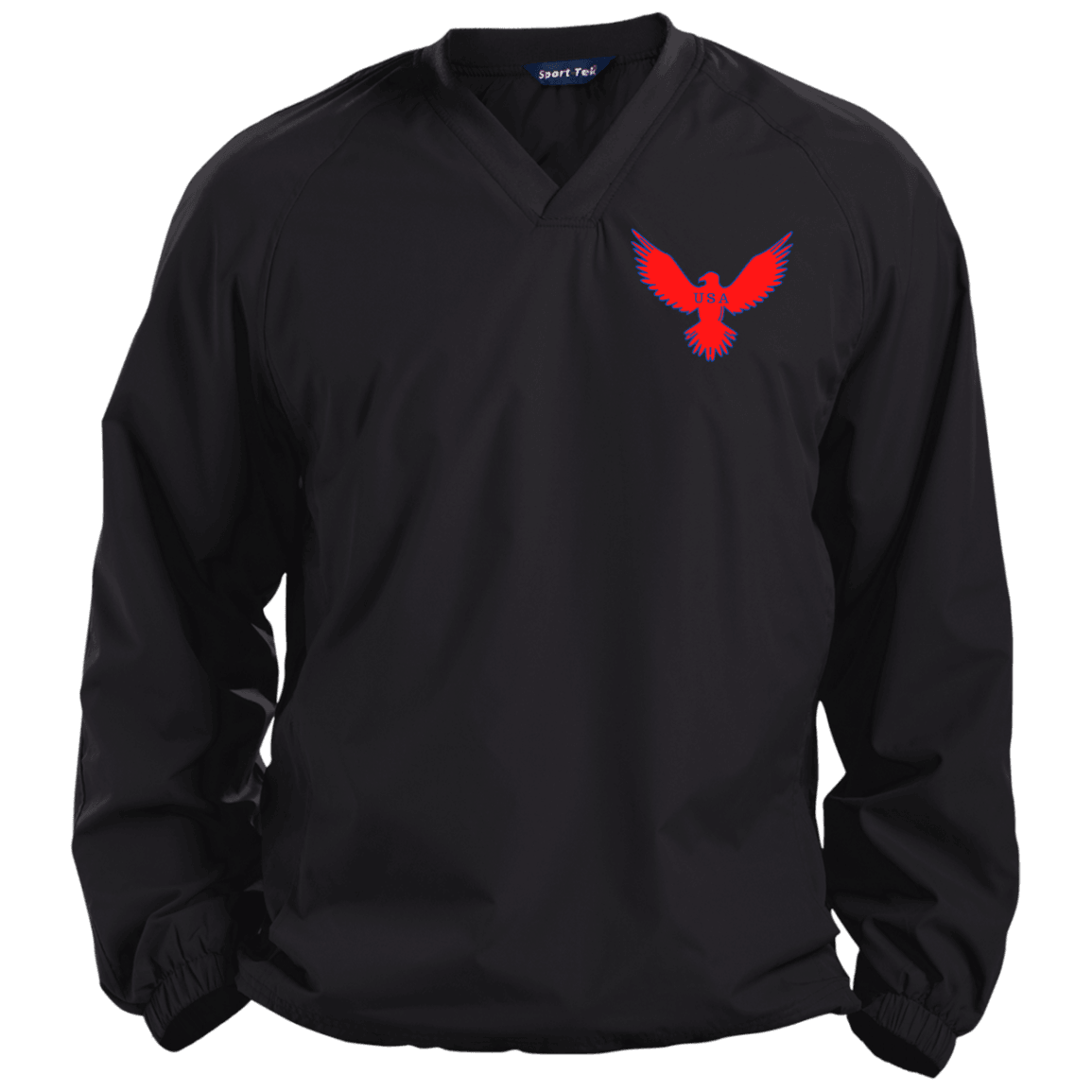 Red Eagle Pullover V-Neck Windshirt - Domino Zee