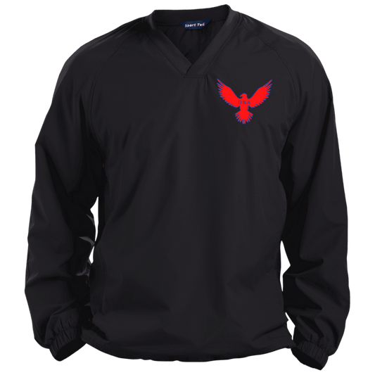 Red Eagle Pullover V-Neck Windshirt - Domino Zee