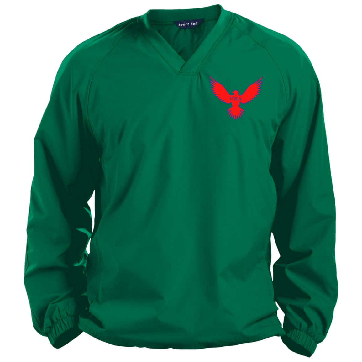 Red Eagle Pullover V-Neck Windshirt - Domino Zee