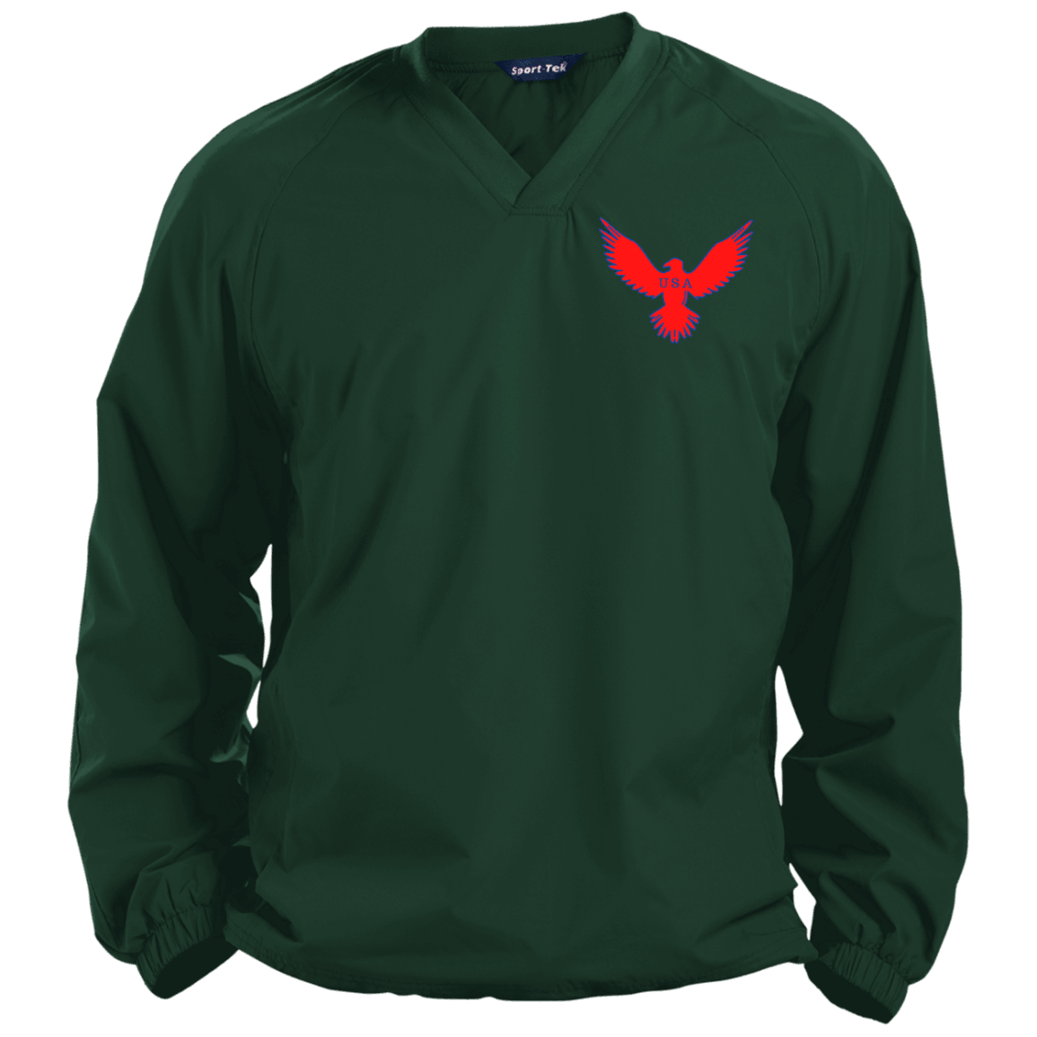 Red Eagle Pullover V-Neck Windshirt - Domino Zee