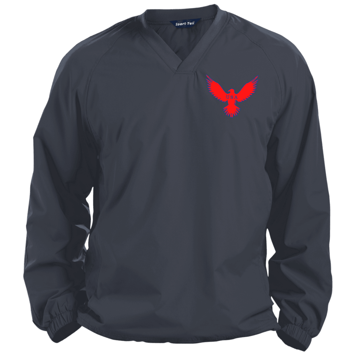 Red Eagle Pullover V-Neck Windshirt - Domino Zee