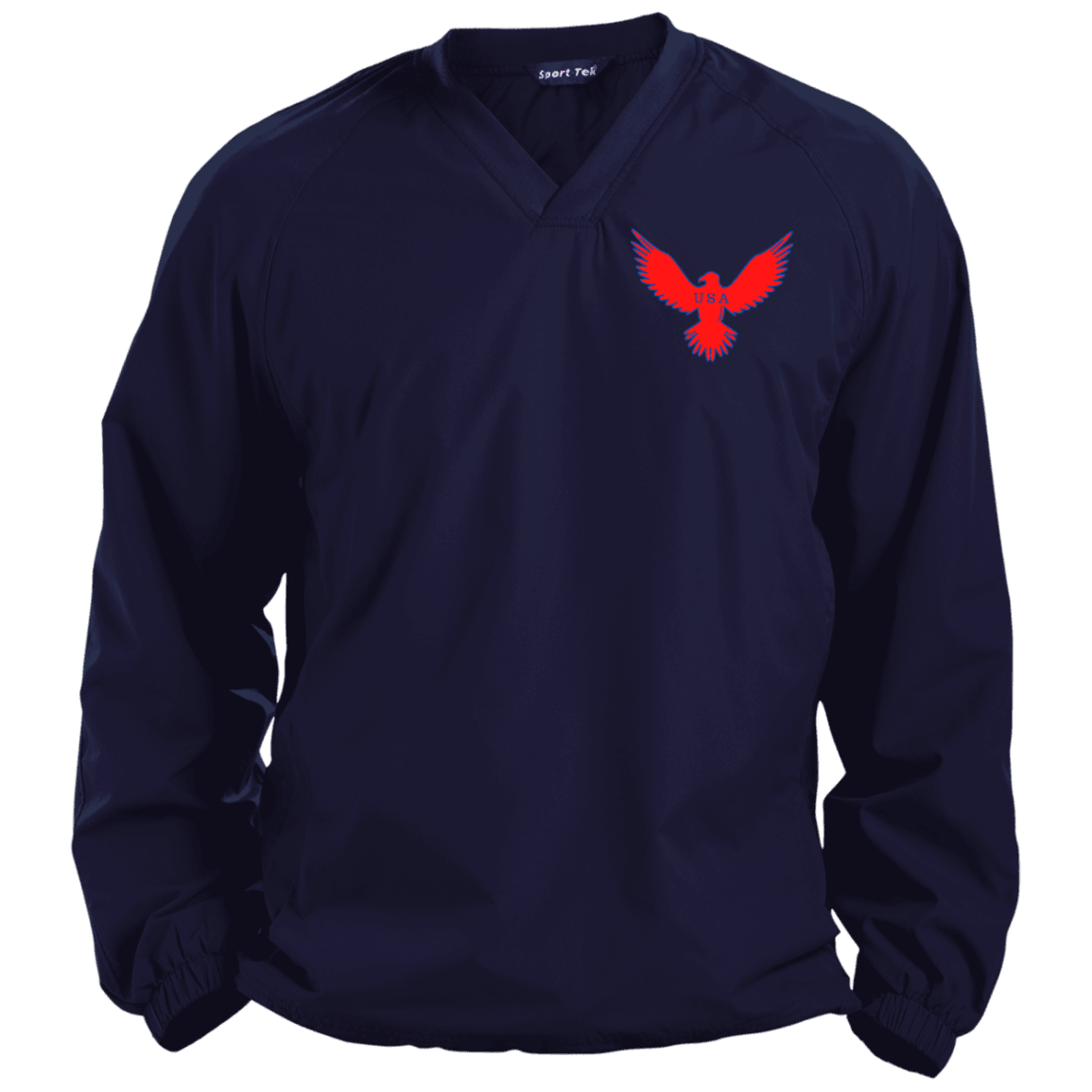 Red Eagle Pullover V-Neck Windshirt - Domino Zee