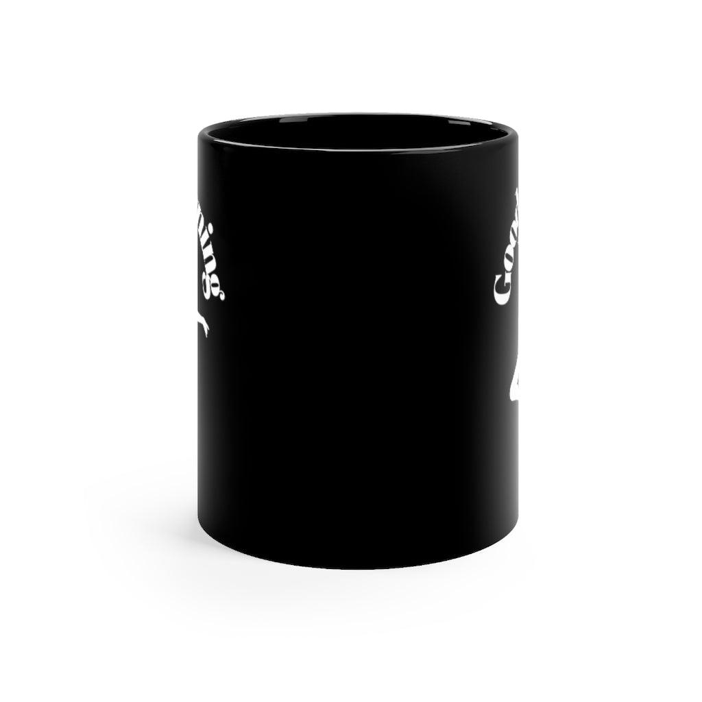 Good Morning Black mug 11oz - Domino Zee