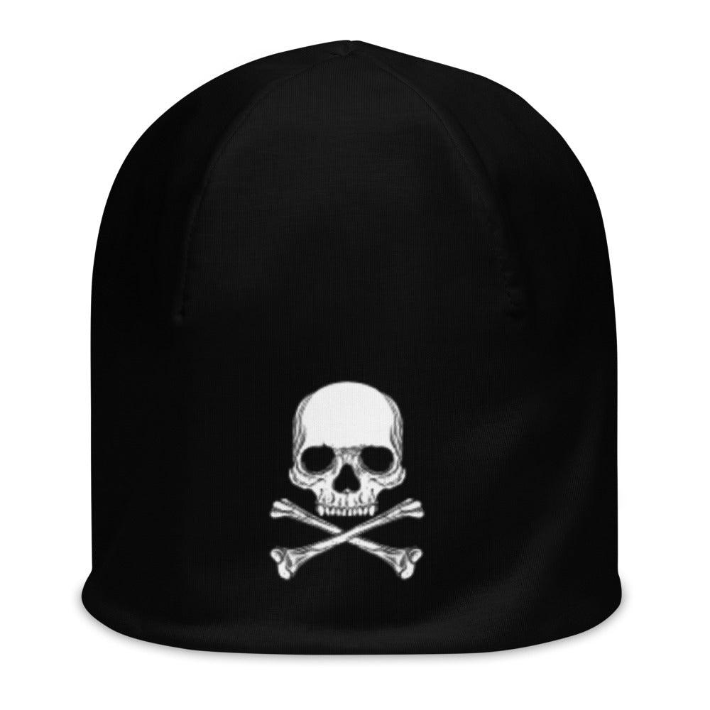 Skull & Crossbones All-Over Print Beanie - Domino Zee