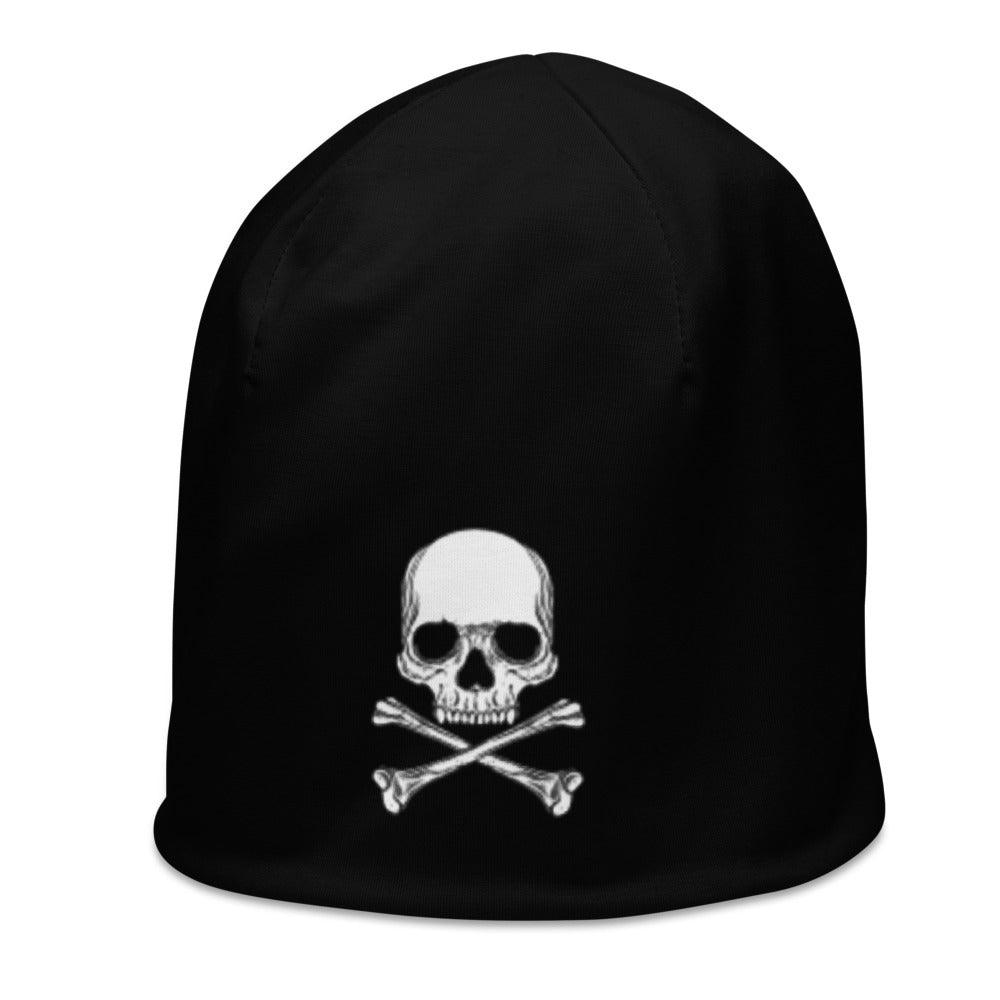 Skull & Crossbones All-Over Print Beanie - Domino Zee