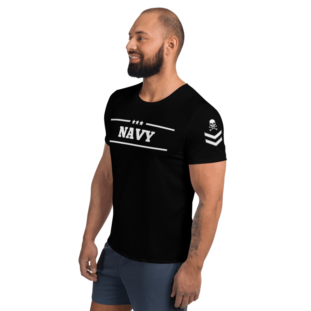 Navy Men's Athletic T-shirt - Domino Zee