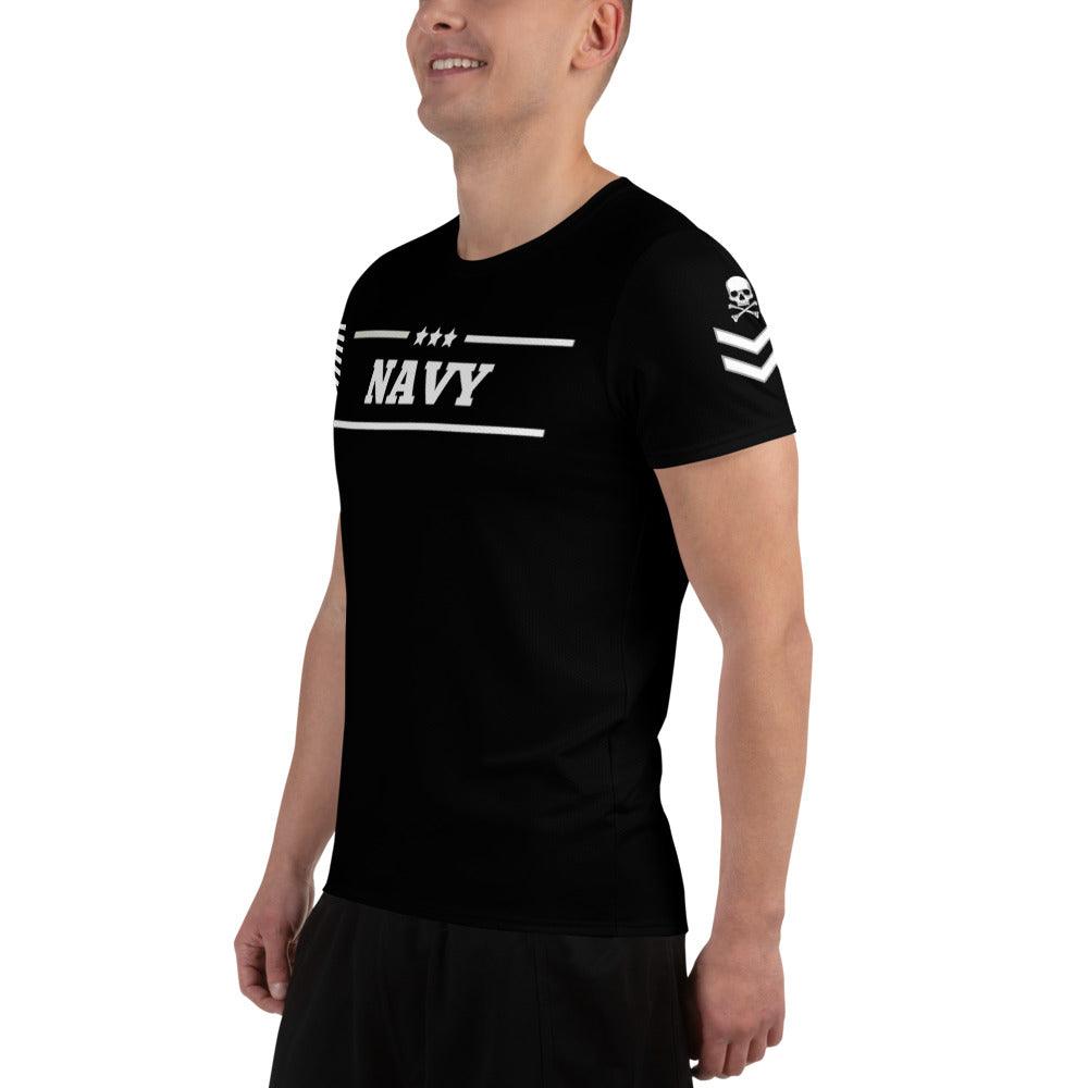 Navy Men's Athletic T-shirt - Domino Zee