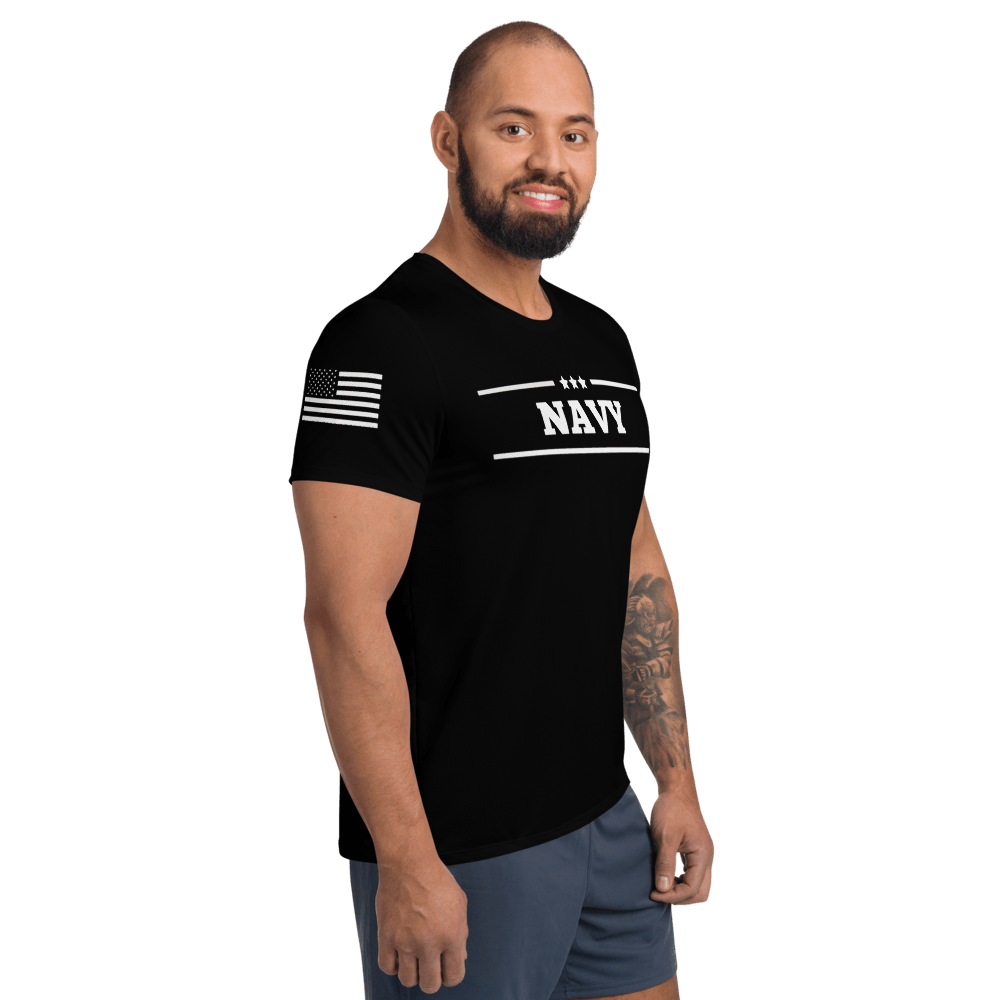 Navy Men's Athletic T-shirt - Domino Zee