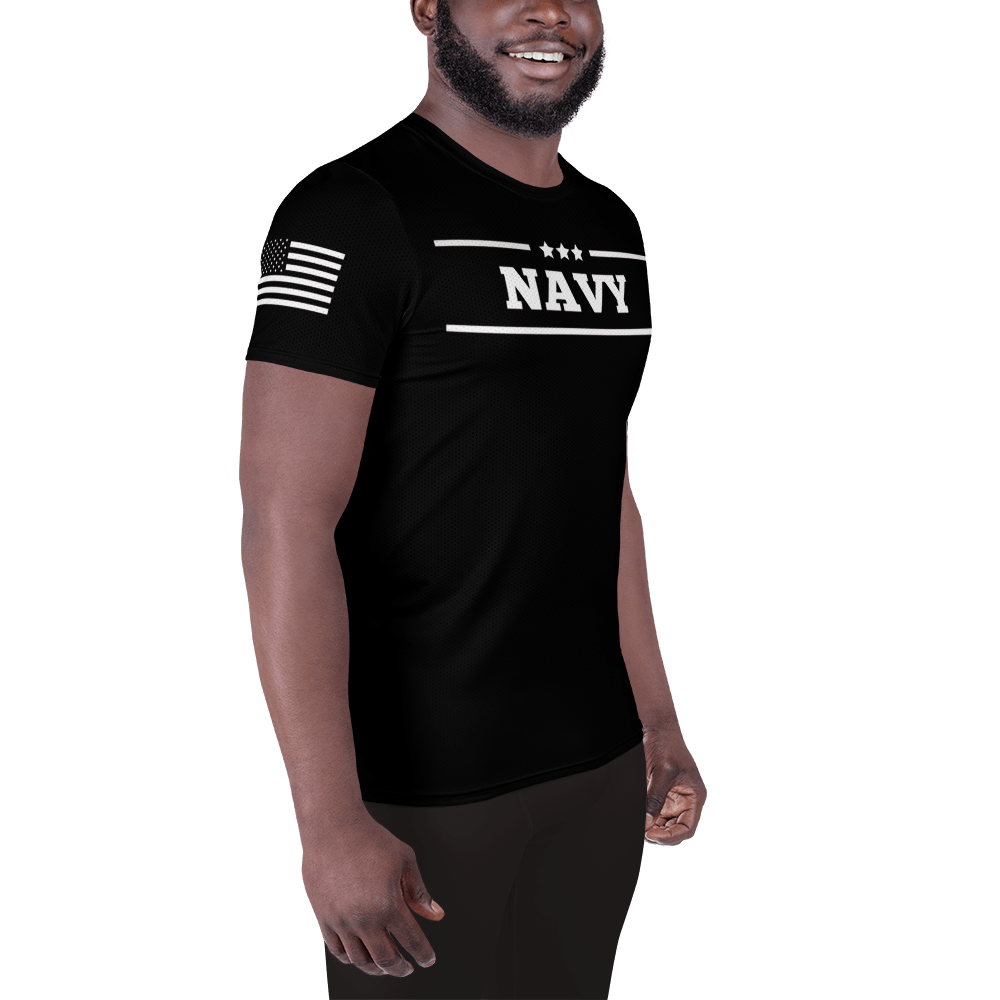 Navy Men's Athletic T-shirt - Domino Zee