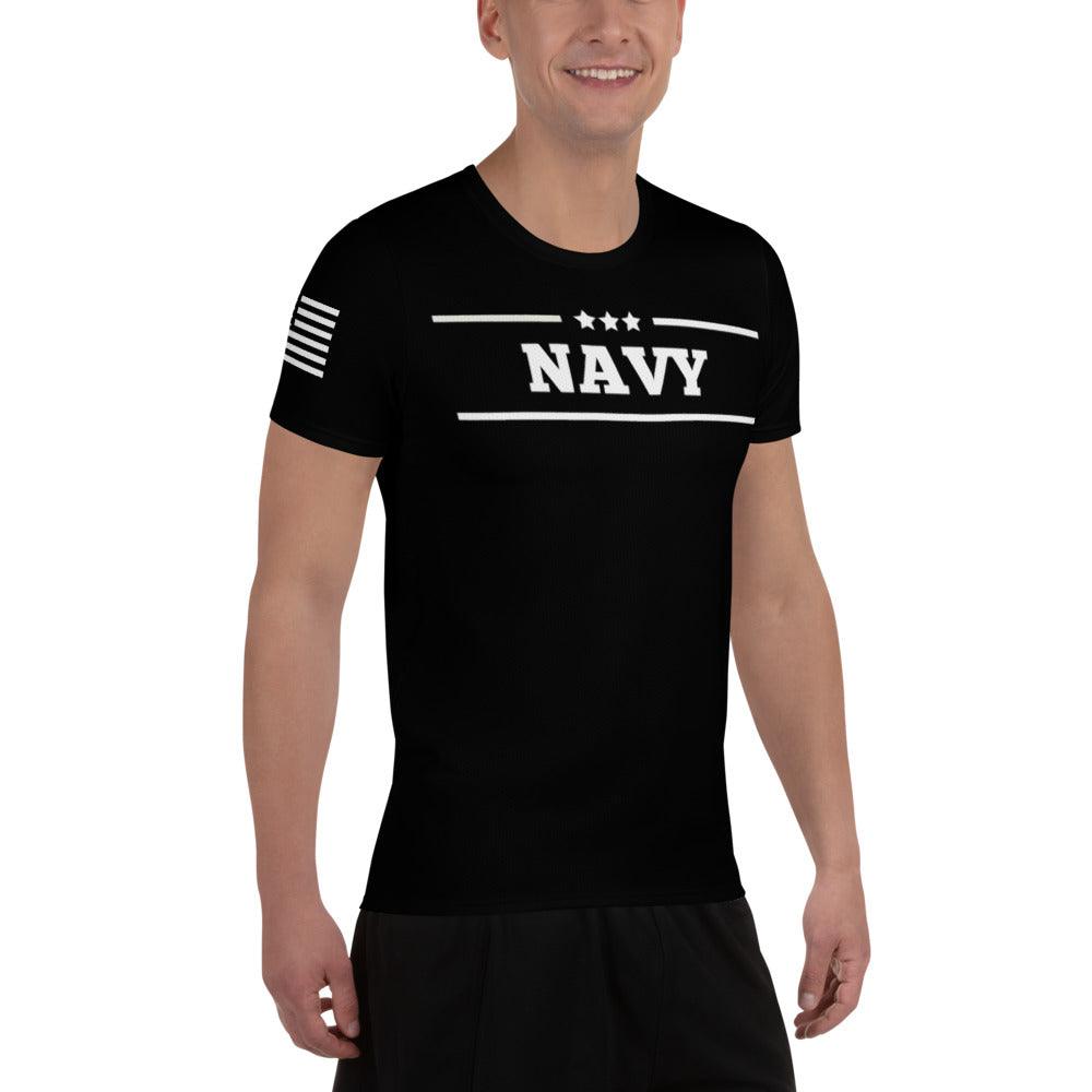 Navy Men's Athletic T-shirt - Domino Zee