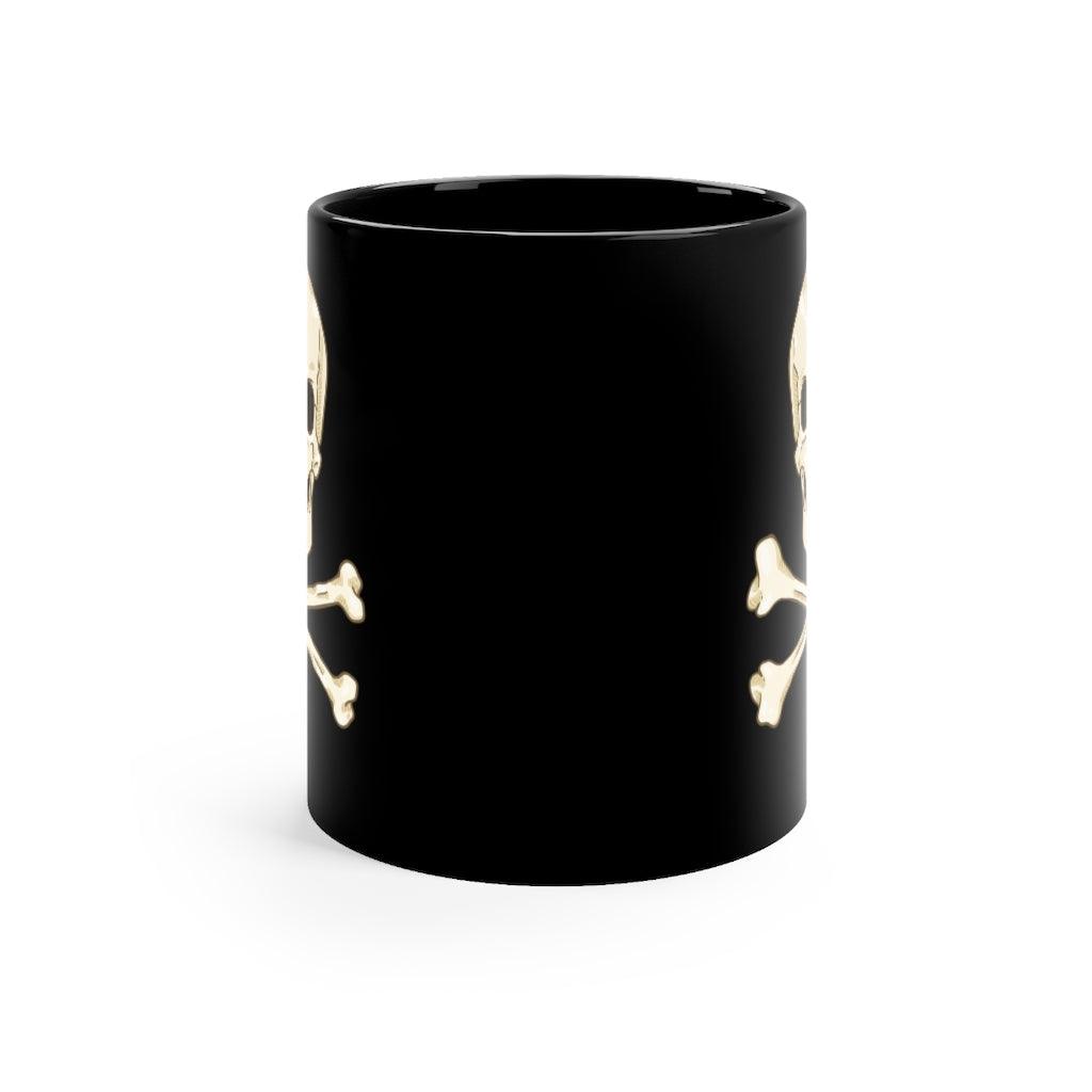 Skull & Crossbones Black mug 11oz - Domino Zee