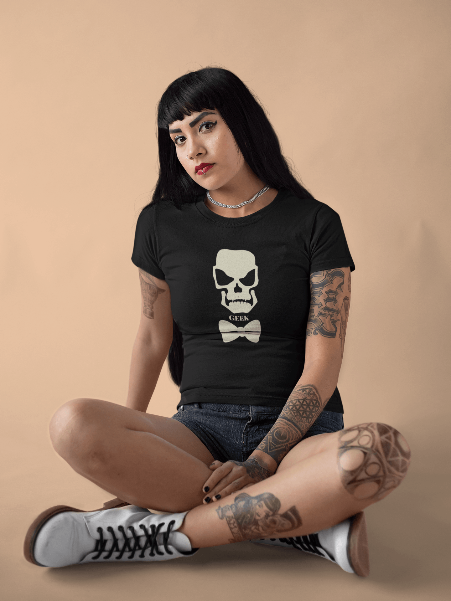 geek skull Unisex Jersey Short Sleeve Tee - Domino Zee