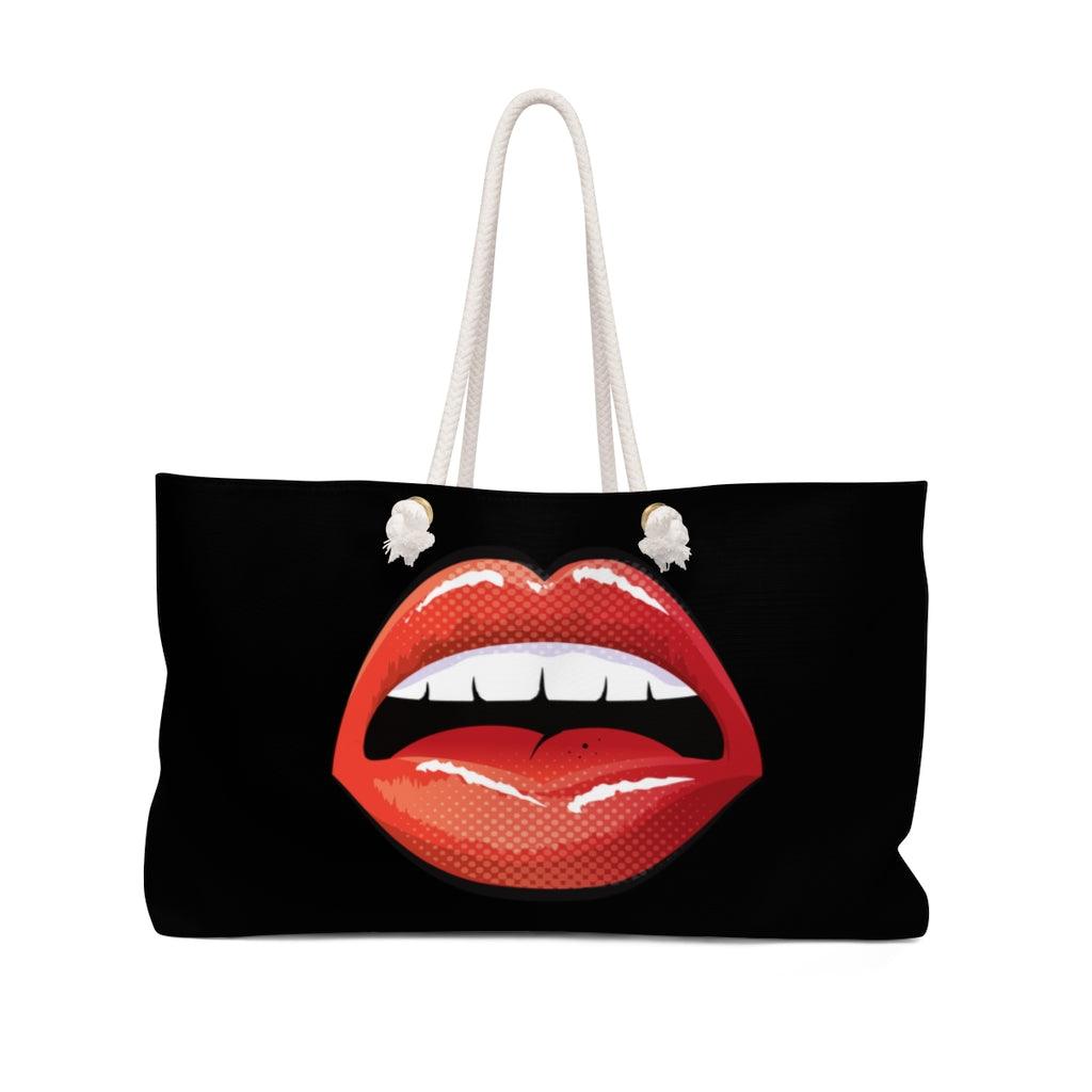 Red Lips Weekender Bag - Domino Zee