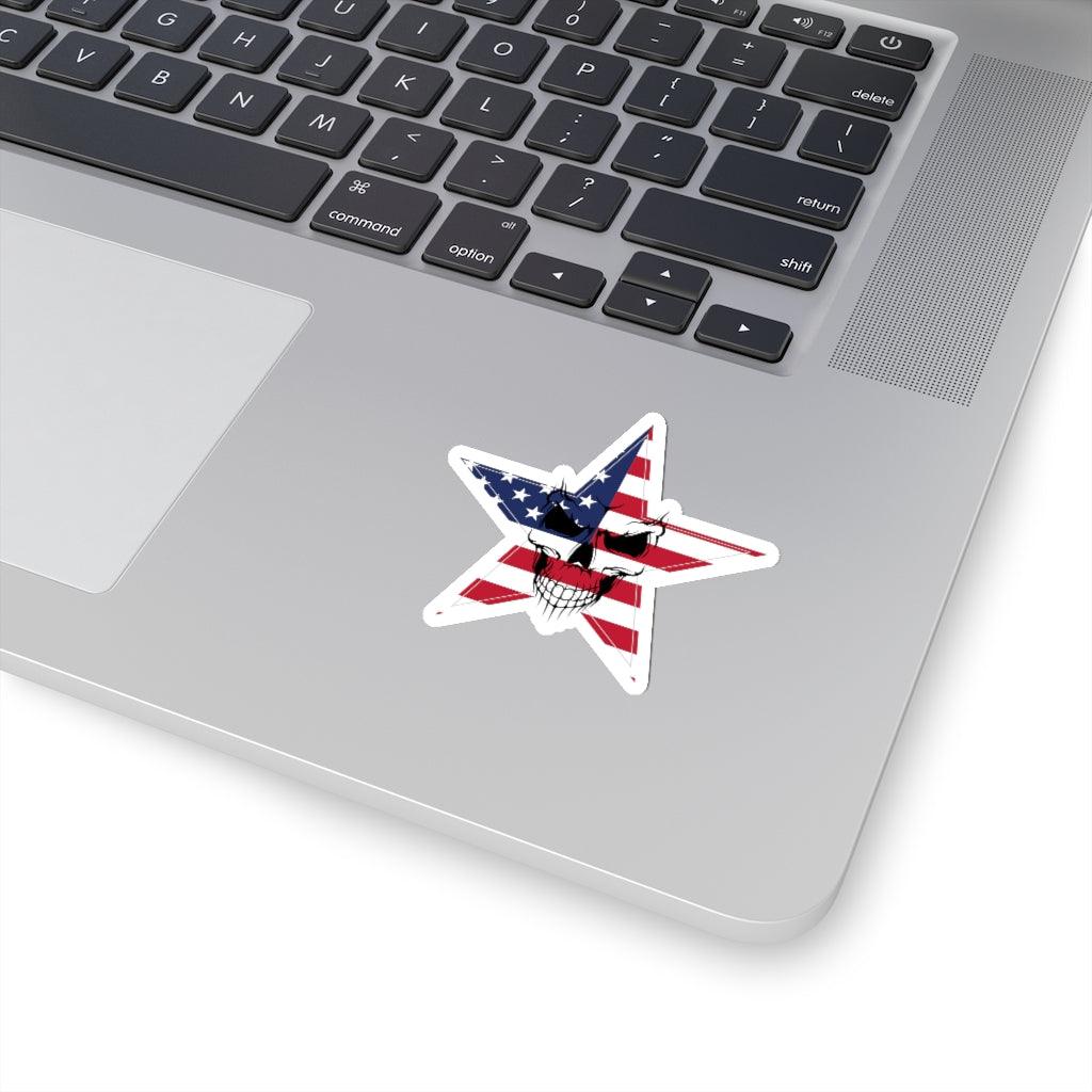 Star Flag w skull Kiss-Cut Stickers - Domino Zee