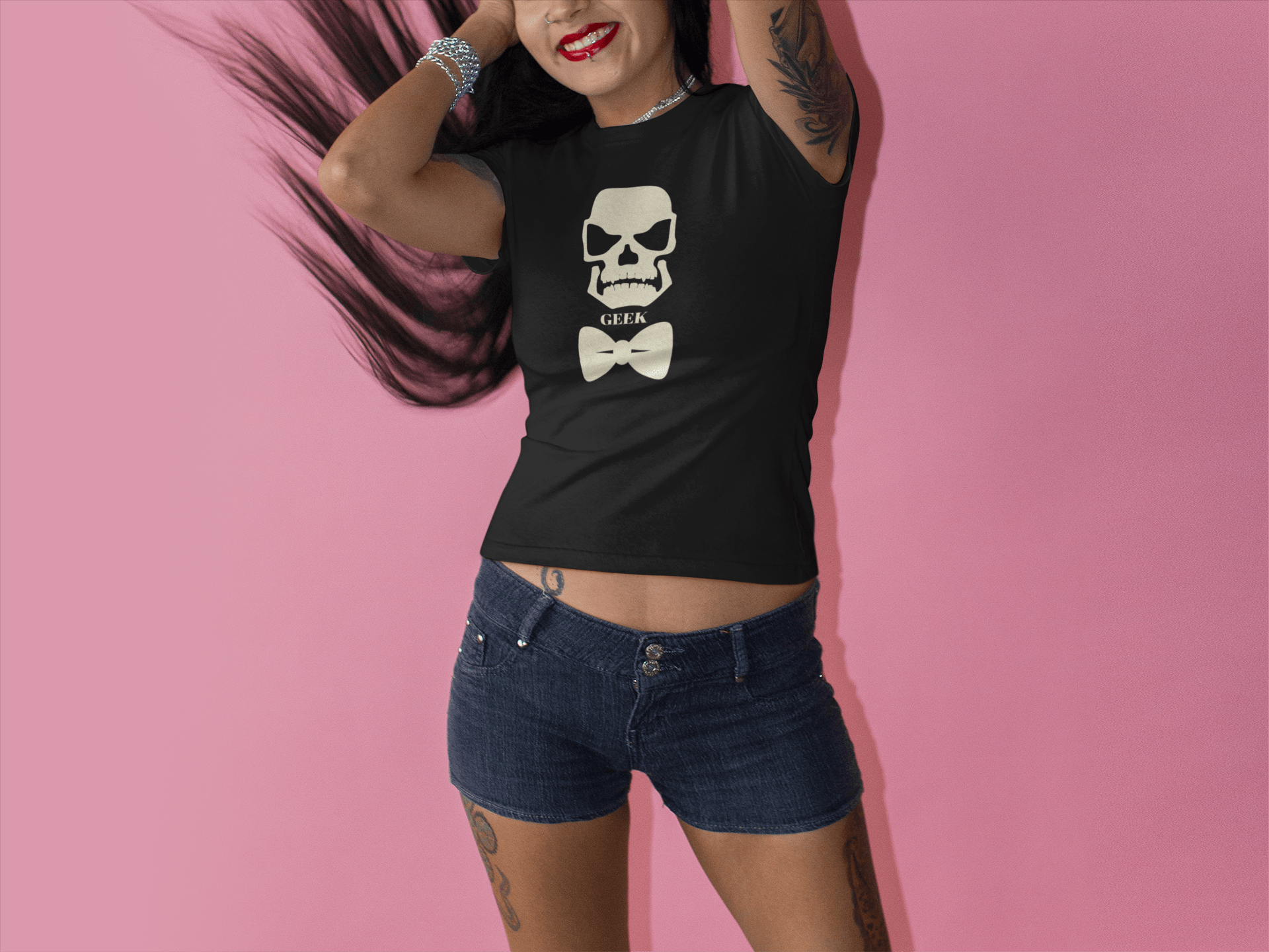 geek skull Unisex Jersey Short Sleeve Tee - Domino Zee