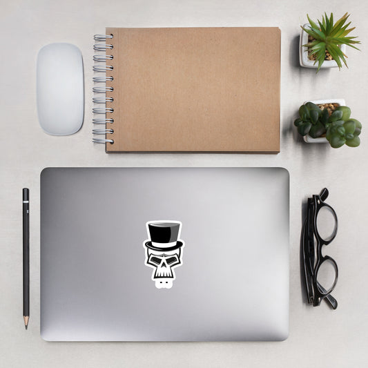 Skull in Top Hat Bubble-free stickers