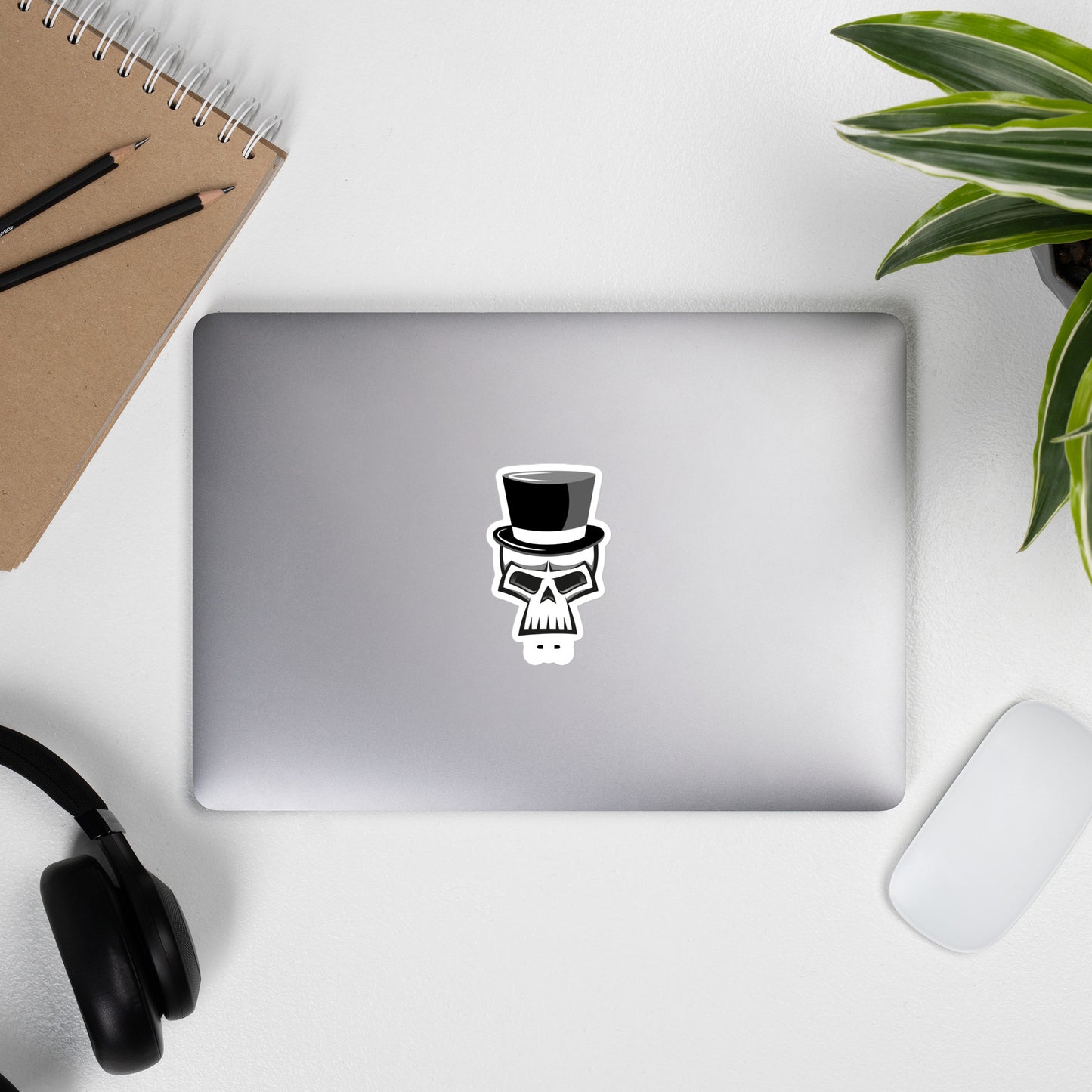 Skull in Top Hat Bubble-free stickers